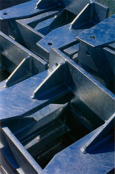 Galvanised steel maintenance gantry beams support brackets – c.1995