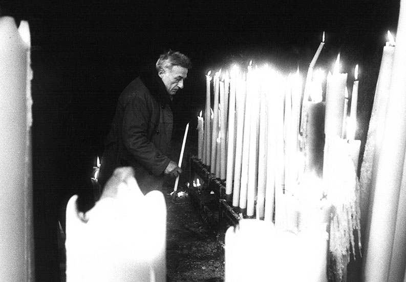 Offering candles, at Lourdes, France – 1958